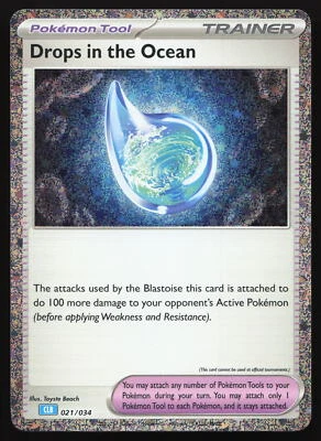 Drops in the Ocean - CLB - 021/034 - Holo - Pokemon Trading Card Game Classic - Image 1 of 2