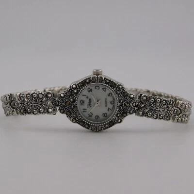 VIVANI K2087 Marcasite's Quartz Analog Women's Watch Sz. 7" New Battery - Image 1 of 4