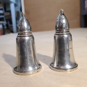 Set Di Sale E Pepe In Argento Sterling Vintage, Pesato, Columbia - Foto 1 di 9