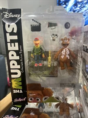 Muppets Fozzie Scooter Figura de Acción Juego Paquete Múltiple Diamante Caja Dañada Foto 1 de 4