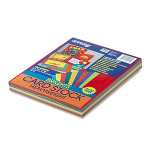 Pacon Array 65 lb. Cardstock Paper 8.5" x 11" Assorted Colors 100 Sheets/Pack - Picture 1 of 3
