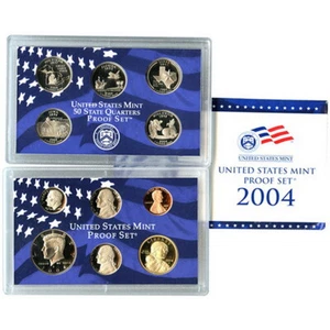 Juego de 11 monedas 2004 como nuevo de EE. UU. con caja original ~ envío gratuito - Imagen 1 de 1