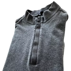 Pullover Boss Hugo Boss 1/4 Cremallera Para Hombre Talla XXL Calce Regular Gris Azul Borde Algodón - Imagen 1 de 11