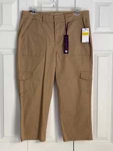 Gloria Vanderbilt Perfect Khaki Capri w/ Slimming Effect Yvonne Misses 10 NWT - Picture 1 of 3