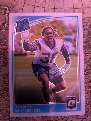 2018 Donruss Optic Base Rated Rookie #194 Bo Scarbrough - Dallas Cowboys - Image 1 of 2