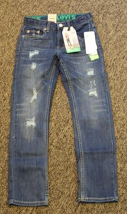Levi's 511 Boys Slim Performance Stretch DISTRESSED Jeans - 7 Regular - Picture 1 of 4