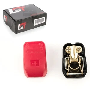 Rapide Batterie de Voiture Bornes 2tlg. Rouge Noir pour audi Q3 Q5 Q7 - Picture 1 of 12