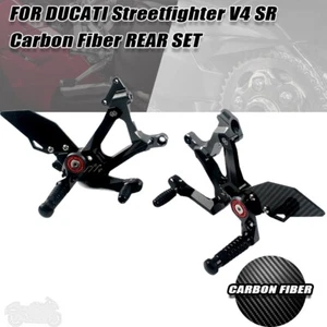 For Ducati Streetfighter V4 2020-2022 21 Adjustable Rearsets FootPegs Footrests - Picture 1 of 12