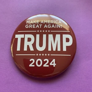 2024 Trump Make America Great Again Political Pinback Campaign Button - Picture 1 of 3