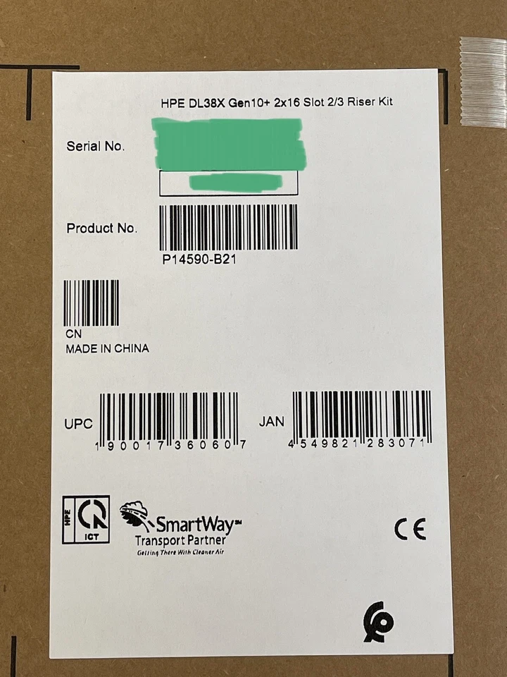 HPE DL38X DL385 DL380 Gen10 Plus and V2 2x16 Slot 2/3 PCI-e 4.0 GPU Riser Kit - Image 1 of 4