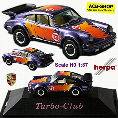 Porsche 911 Turbo Modèle Type 930 Coupé 1974-89 #13 Turbo-Club 1:87 Herpa - Photo 1/4