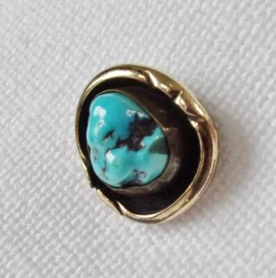 Галстук-галстук Artisan Created Natural Blue Turquoise & Gold Tone - Изображение 1 из 4
