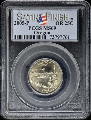 2005-P 25c Oregon PCGS MS69 - Image 1 of 2