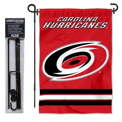 Carolina Hurricanes Garden Flag and Yard Pole Stand Included - Image 1 of 4