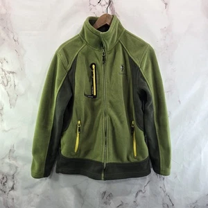 Chaqueta Yak Negra Para Mujer XL Verde Polar Cremallera Completa Peso Pesado Simulación Polartec - Imagen 1 de 14