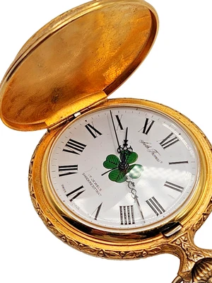 Seth Thomas 17 Jewel Swiss Pocket Watch - Irish Theme -& Horses - Image 1 of 4