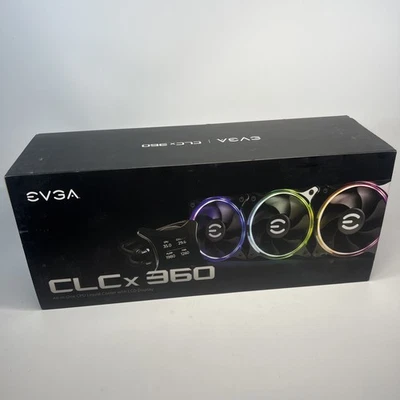 EVGA CLCx 360 All-In-One (AIO ) LCD CPU Liquid Cooler, 3x 120mm ARGB Fans - Image 1 of 4