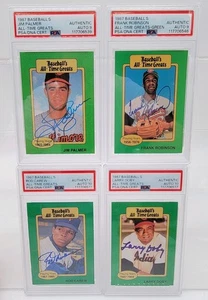 1987 Hygrade Frank Robinson, Jim Palmer, Rod Carew, Larry Doby PSA Auto Lot - Picture 1 of 6