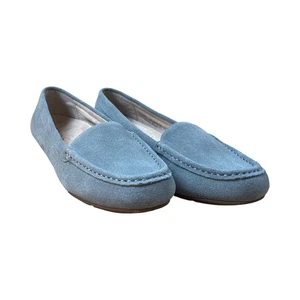 Vionic Debbie Women's Size 9.5 Blue Suede Slip On Casual Comfort Loafers Shoes - Picture 1 of 12