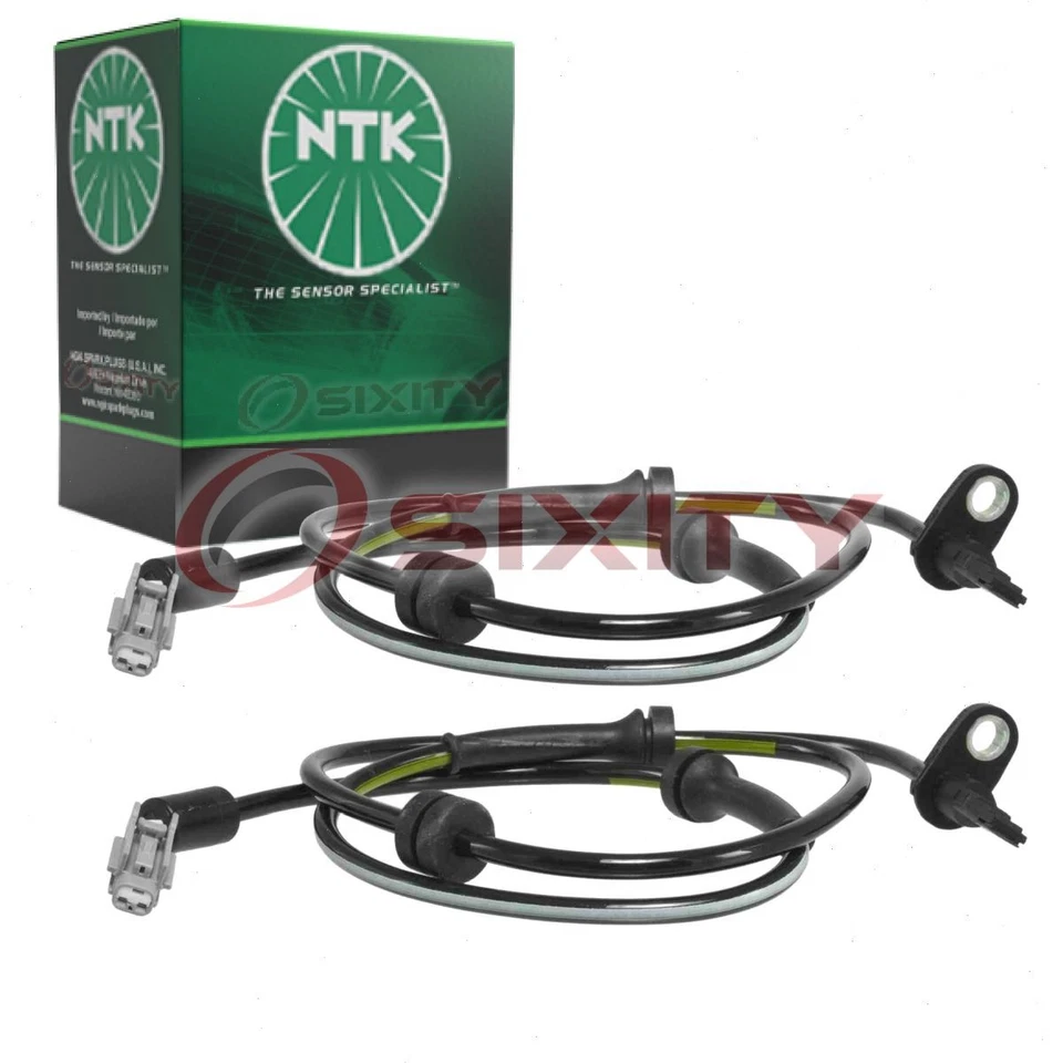 2 pc NGK NTK Front ABS Wheel Speed Sensors for 2009-2014 Nissan Maxima bx - Image 1 of 4
