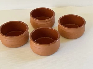 Set of 4x CERMER RAMEKINS Baking Dish Dessert Terracotta Pottery Bowls 10cm #3 - Picture 1 of 13