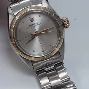 Vintage Rolex Oyster Perpetual Ladies 26mm Zephyr Two Tone Watch 6621 Circa 1963 - Picture 1 of 11