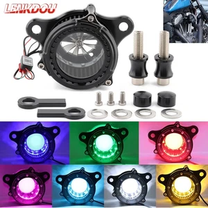 Motorcycle Air Cleaner Intake Filter W/ LED For Harley Sportster XL883 1200 Iron - Picture 1 of 13
