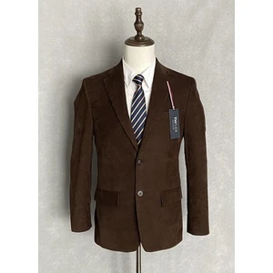 Tommy Hilfiger Men's 36R THFlex Sport Coat Brown Corduroy Cotton Stretch NEW - Picture 1 of 8