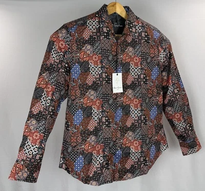 Robert Graham Button-Up Shirt Mens Large Paisley Floral Art Flip Cuff LS NWT - Image 1 of 4