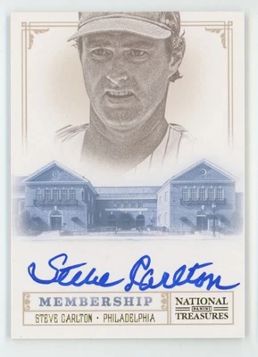 Steve Carlton 2012 Panini National Treasures Salón de la fama membresía automática/25 #25 Foto 1 de 3