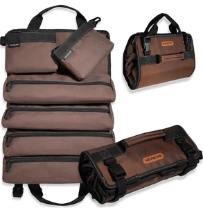 WELKINLAND 3-in-1 Confezione Rotolo Utensili Resistente Rotolo Utensili 1680D Materiale Borsa Attrezzi - Foto 1 di 4