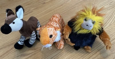 Ganz Webkinz Lot Of 3 Plush Animal No Code Zoo Animals Lion Orangutan Okapi - Image 1 of 4