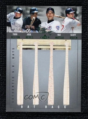 2004 Fleer Classic Clippings Bat Rack Quads /75 Todd Helton Jose Reyes Rookie RC - Image 1 of 2