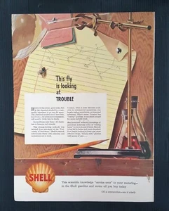 Vintage 1942 Shell Gas & Oil Scientific Knowledge Full Page Original Color Ad - Imagen 1 de 1