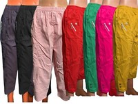 STRETCH CAPRI CROPPED TROUSERS PANTS 