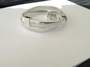 CHICOS  "ELO"  LIMITED STRETCH SILVER BRACELET 2- 1/2" INSIDE DIAMETER - Picture 1 of 1