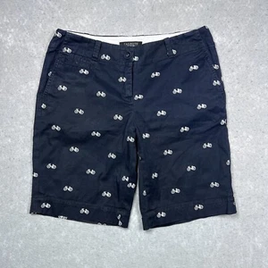 Talbots Shorts Womens Size 4P Petite Blue Bicycles Pockets Stretch Casual - Picture 1 of 11