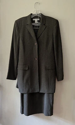 JOSEPHINE CHAUS Falda Traje Mujer Talla 10 Color Gris Carbón De Colección Foto 1 de 4