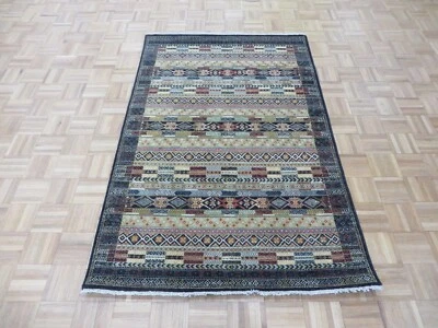 4 x 6'2 Hand Knotted Multi Colored Kazak Oriental Rug G4293 - Image 1 of 4