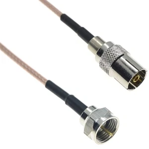 RG179 F male to IEC DVB-T TV PAL Female Connector Video HD-SDI RF Coax Cable - Picture 1 of 3