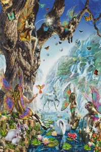 FAIRY FALLS POSTER (61x91cm) ADRIAN CHESTERMAN FANTASY PRINT ART NEW - Picture 1 of 1