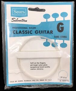 1960s SEARS SILVERTONE Vintage CLASSICAL Nylon GUITAR G Third String NOS MOC 