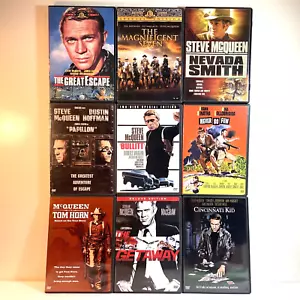 9 STEVE McQUEEN FILME (DVD Lot) Action Abenteuer Krimi Krieg Western - Bild 1 von 20