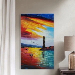 Hand Painted Oil Painting Canvas Wall Art Home Decor Framed 60CM X90CM - Picture 1 of 7