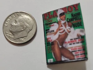 Miniature Dollhouse book magazine 1" 1/12 scale Playboy Naomi  Campbell  - Bild 1 von 11