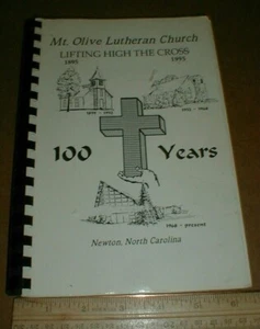 Mt Olive Lutheran Church Newton North Carolina Catawba County Recipes Cookbook - Picture 1 of 2