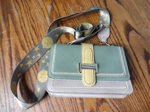 Marc Jacobs and Anna Sui Collaboration Sage and Beige Star Strap Crossbody Purse - Picture 1 of 16