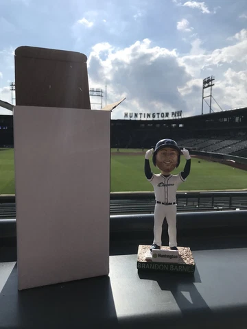 Brandon Barnes Columbus Clippers 2019 SGA Bobblehead Bobble Head Cover