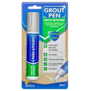 Grout Pen Light Grey Tile Paint Marker: Tile Grout Colorant Pen - Wide Tip - Picture 1 of 9