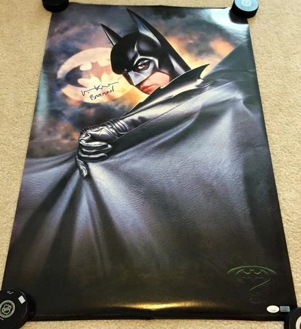 VAL KILMER Signed Autographed 23x35 "BATMAN FOREVER" Movie Poster JSA Cover